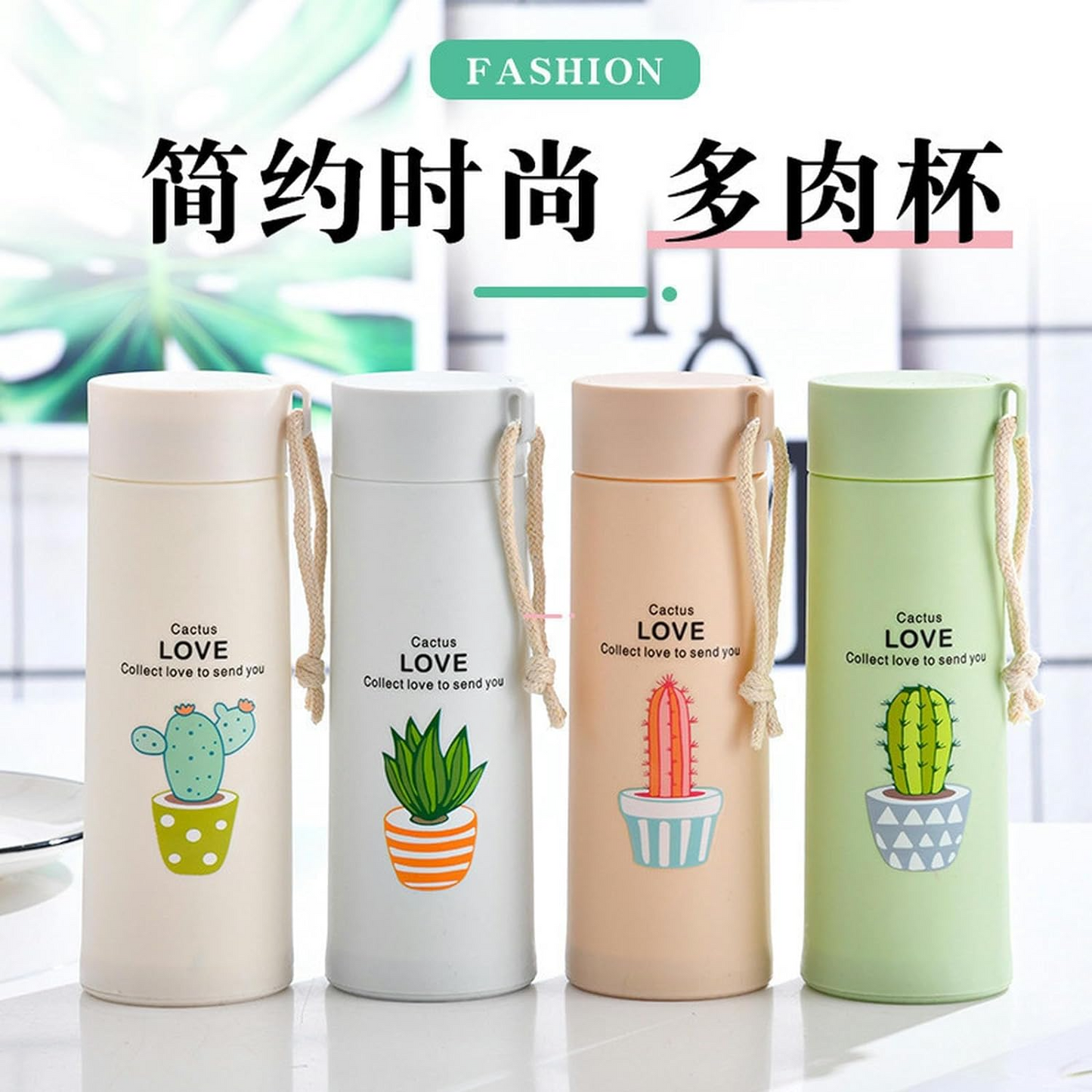 Glass Water Bottle Portable Large Capacity Outdoor Sports Water Cup