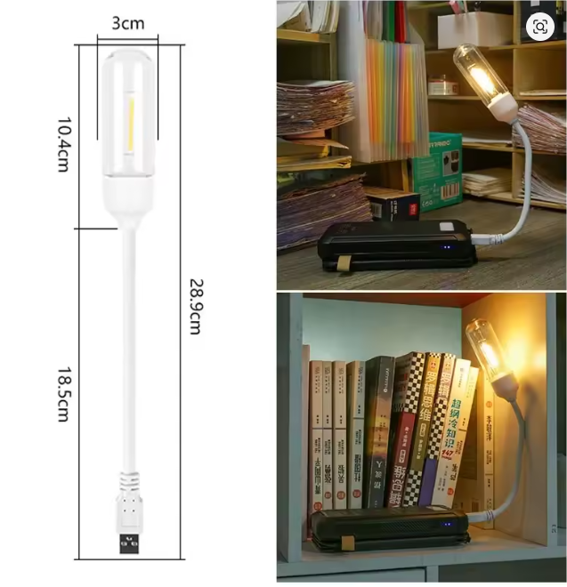 LED Night Light USB Tungsten Filament Energy Saving Notebook Light Dorm Room Bedside