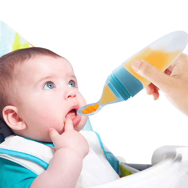 Baby Silicone Squeeze Spoon Feeder With Baby Fruit Pacifier and Baby