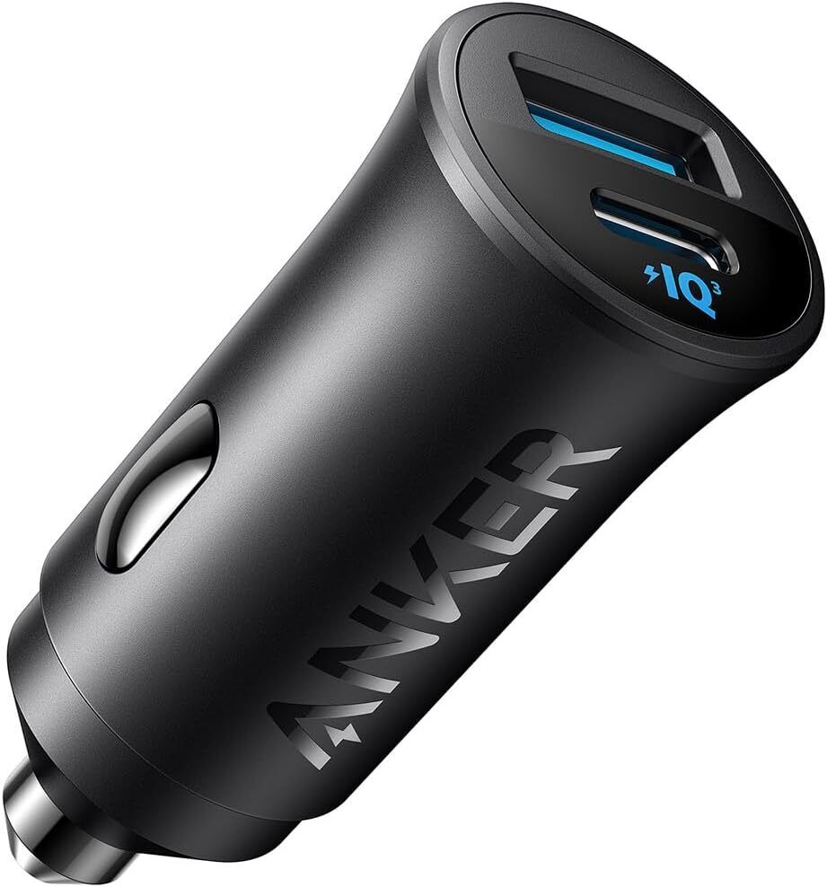 Anker USB-C Car Charger 30W 2-Port Type-C Adapter PowerIQ 3.0 for iPhone/Samsung